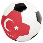 Aangepaste naam Turkije Vlag Voetbal (Drie kwart)