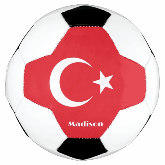 Aangepaste naam Turkije Vlag Voetbal (Voorkant)