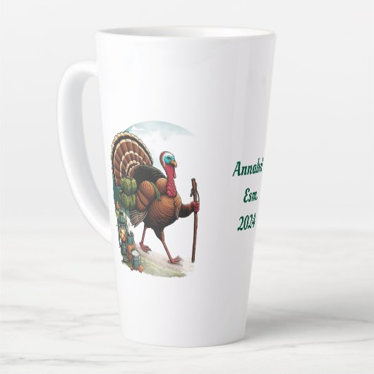 Aangepaste naam, Turkije wandelen Latte Mok (Linkerhoek)