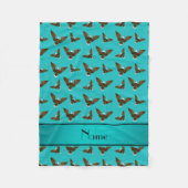 Aangepaste naam turkooiseagles fleece deken (Voorkant)