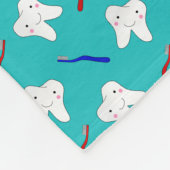 Aangepaste naam turkooispenselen en tandenpatroon fleece deken (Hoek)