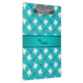 Aangepaste naam turkooispenselen en tandenpatroon klembord (Rechts)