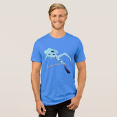 Aangepaste naam Turks- en Caicoseilanden duiken Tri-Blend Shirt (Voorkant volledig)