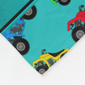 Aangepaste naam turquoise atv patroon fleece deken (Hoek)