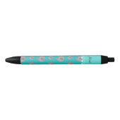 Aangepaste naam turquoise grijze olifanten zwarte inkt pen (Voorkant)