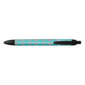 Aangepaste naam turquoise grijze olifanten zwarte inkt pen (Achterkant)