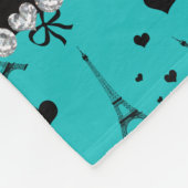 Aangepaste naam turquoise paris eiffel tower fleece deken (Hoek)