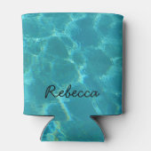 Aangepaste naam Turquoise Pool Water Blikjeskoeler (Achterkant)