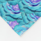 Aangepaste naam turquoise rozen roze glitter bow fleece deken (Hoek)