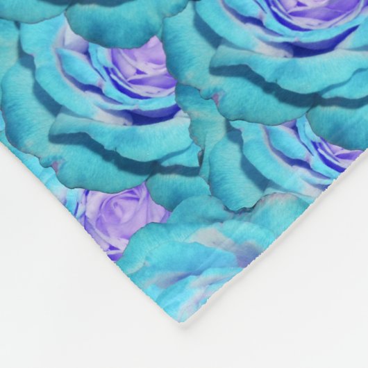 Aangepaste naam turquoise rozen roze glitter bow fleece deken (Hoek)