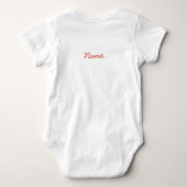 Aangepaste naam tweeling engel one piece baby body romper (Achterkant)