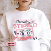 Aangepaste naam Twin moeder sweatshirt, retro cass Trui