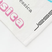 Aangepaste naam Typografie Aqua Blue Snowflakes Fleece Deken (Hoek)