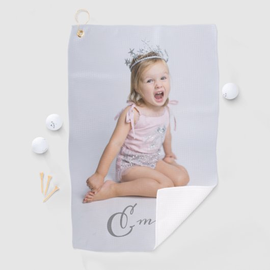 Aangepaste naam Typografie en Foto Golfhanddoek (Insitu)