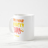 Aangepaste naam Typografie Funny Sarcastic Coffee  Koffiemok (Voorkant links)