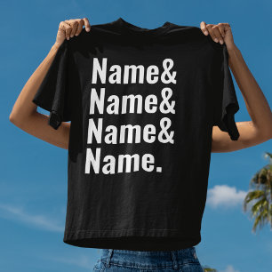 Aangepaste naam & typografie  Gepersonaliseerd min T-shirt