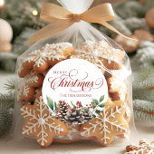 Aangepaste naam Typografie Kerst sticker