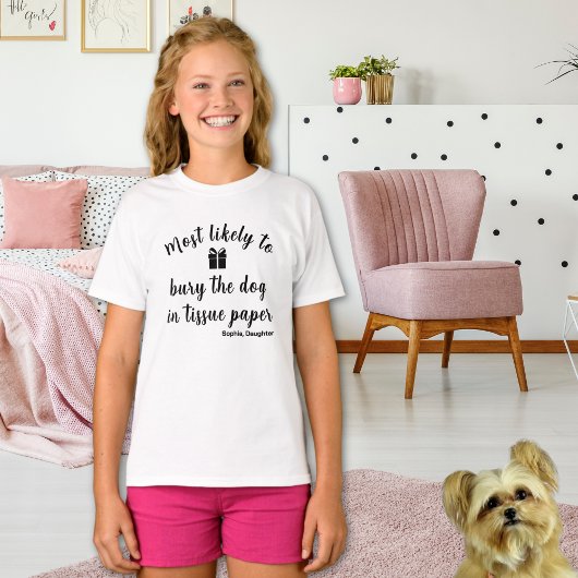 Aangepaste Naam Typografie Schattig Grappig Vakant T-shirt