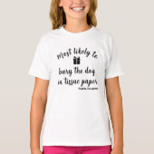 Aangepaste Naam Typografie Schattig Grappig Vakant T-shirt (Voorkant)