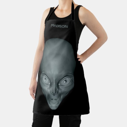 Aangepaste naam UFO Alien apron Schort (Insitu)