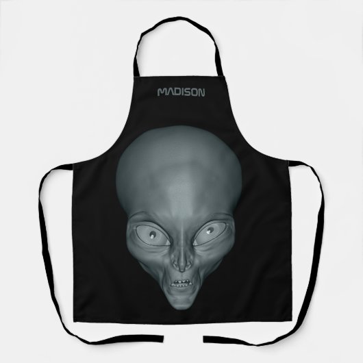 Aangepaste naam UFO Alien apron Schort (Voorkant)