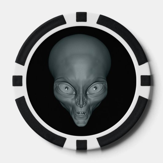 Aangepaste naam UFO Alien poker chips (Voorkant)