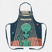 Aangepaste naam UFO Alien Schort (Voorkant)