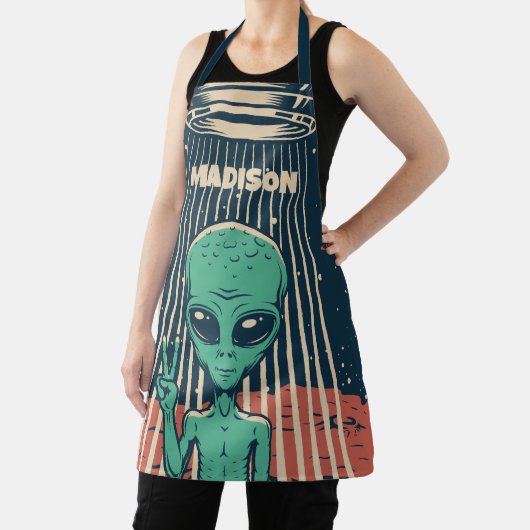 Aangepaste naam UFO Alien Schort (Insitu)