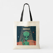 Aangepaste naam UFO Alien Tote Bag (Achterkant)