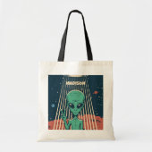 Aangepaste naam UFO Alien Tote Bag (Voorkant)