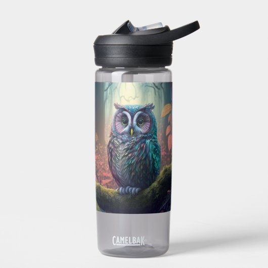 Aangepaste naam Uil Forest Waterfles (Links)