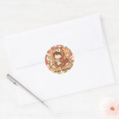 Aangepaste naam uil koffie sticker voor boekenlief (Envelop)