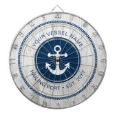 Aangepaste naam Uitgebreid Nautisch Anchor Aangepa Dartbord (Voorkant)