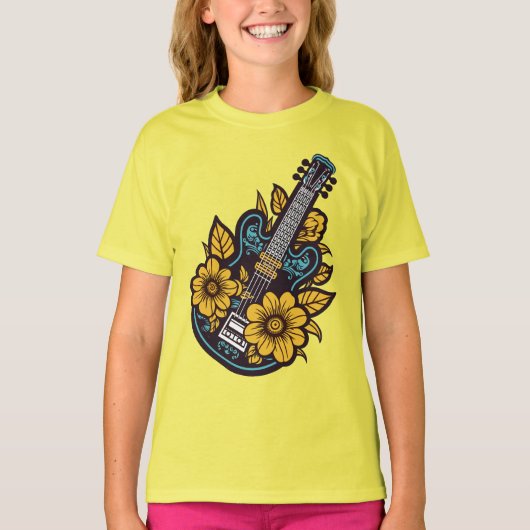 Aangepaste naam Ukulele T-shirt (Voorkant)