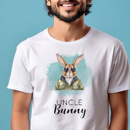 Aangepaste naam Uncle Bunny Matching Family Group T-shirt