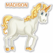 Aangepaste naam UNICORN sticker (Voorkant)