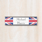 Aangepaste naam Union Jack Flag niet Deurbordje (Voorkant)