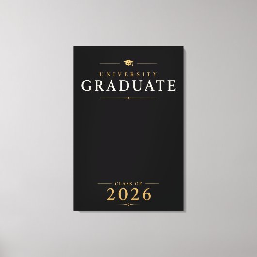Aangepaste Naam Universiteit Afstuderen 2026 Canvas Afdruk (Voorkant)