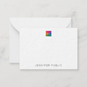 Aangepaste naam Upload hier uw eigen bedrijf Logo Notitiekaartje (Achterkant)