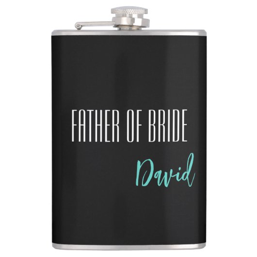 Aangepaste naam vader van de bruid fles heupfles (Voorkant)