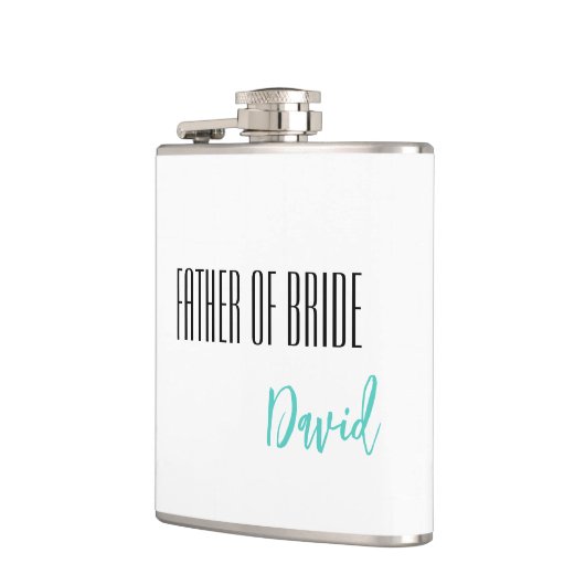 Aangepaste naam vader van de bruid fles heupfles (Links)