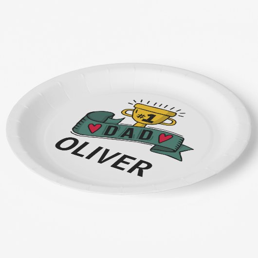 Aangepaste naam Vaderdag |Papieren Bord (Gekanteld)