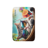Aangepaste naam Vakantie Cat Badmat (Voorkant Verticaal)