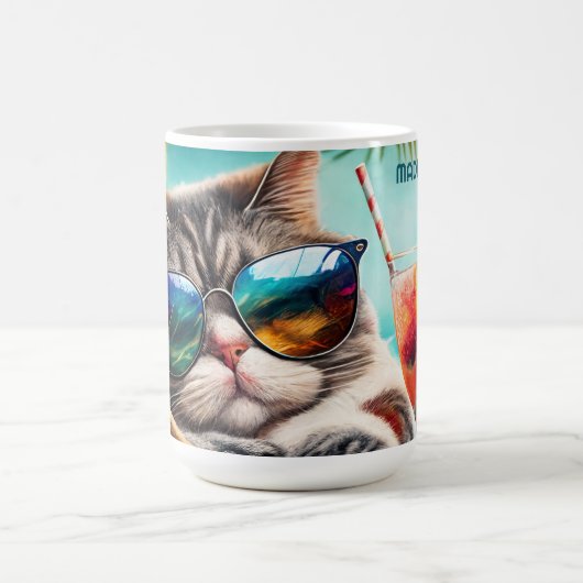 Aangepaste naam Vakantie Cat Koffiemok (Center)