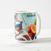 Aangepaste naam Vakantie Cat Koffiemok (Voorkant rechts)
