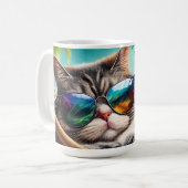 Aangepaste naam Vakantie Cat Koffiemok (Voorkant links)