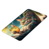 Aangepaste naam Vakantie Cat Magneet (Linkerzijde)