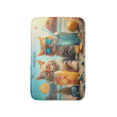 Aangepaste naam Vakantie Katten Badmat (Voorkant Verticaal)