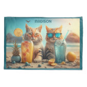 Aangepaste naam Vakantie Katten Kussensloop (Achterkant)