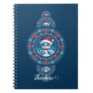 Aangepaste Naam Vakantie Kawaii Beer Siermandala Notitieboek